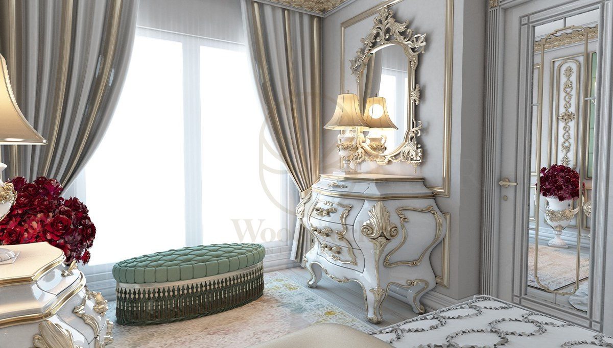 Royal Abudabi Beige Hand Carved Teak King Size Bed, Saharanpur, view 10