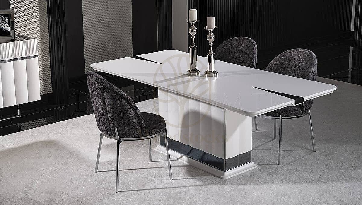 Luxury Rosella Handcrafted Teak Dining Table Set, Saharanpur, view 3