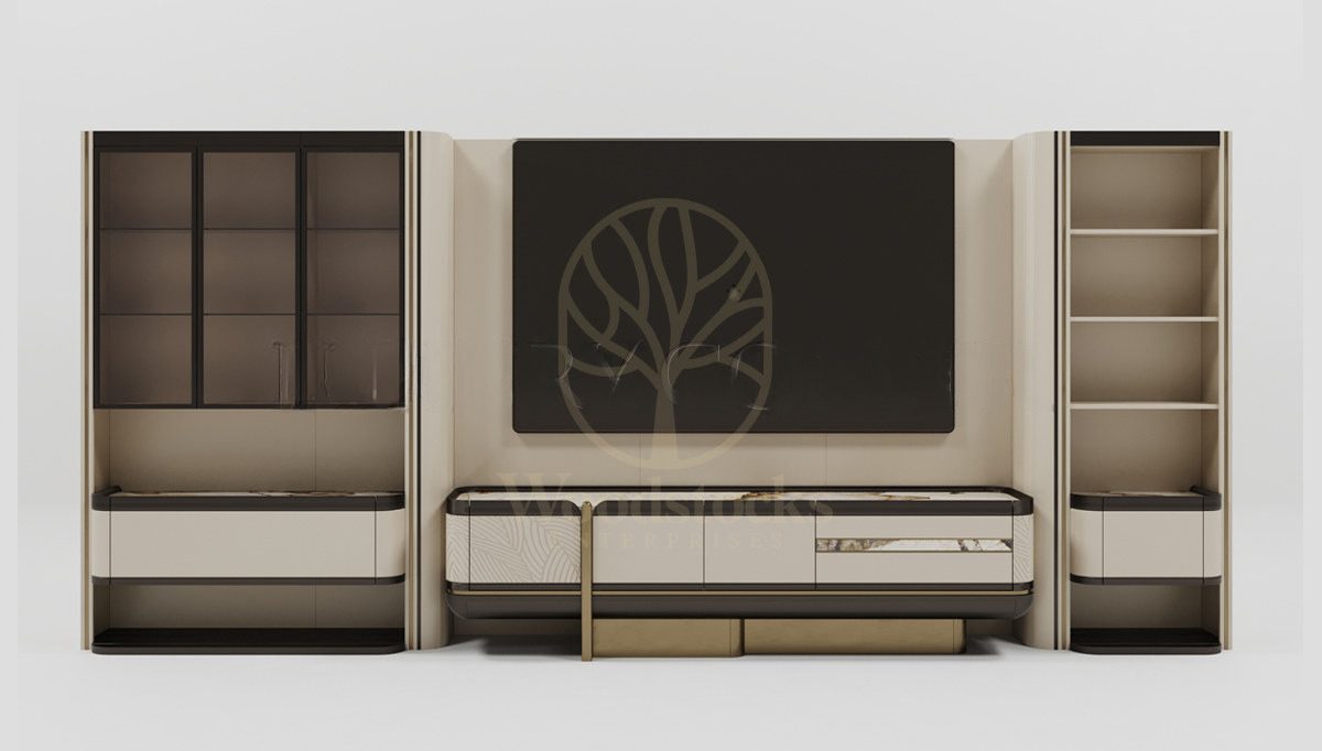 Luxury Luma Handcrafted Teak TV Cabinet, Saharanpur, TV Cabinet