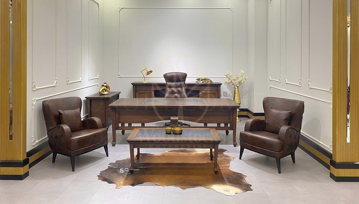 Luxury Kamelya Handcrafted Teak Office Table, Saharanpur, Office & Study Table
