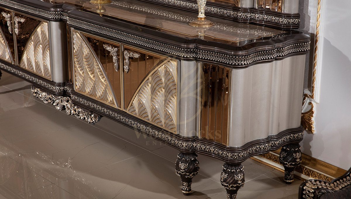 Royal Vanesa Hand Carved Teak TV Cabinet, Saharanpur, view 4