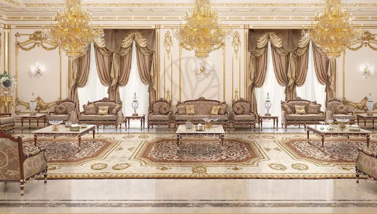 Royal Kuwait Majlis Hand Carved Teak Sofa Set, Saharanpur, Sofa Set