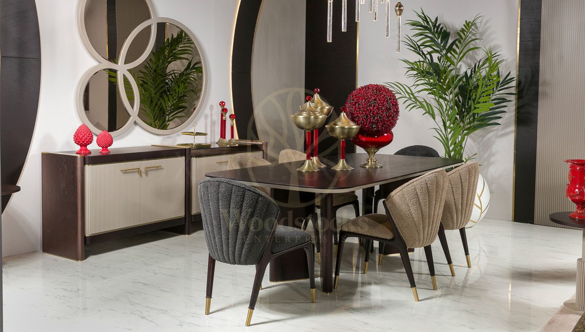 Luxury Omega Handcrafted Teak Dining Table Set, Saharanpur, Dining Table