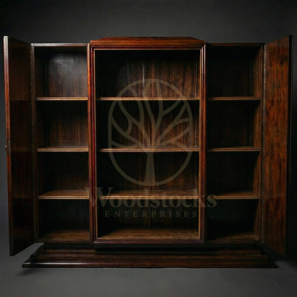 Luxury Teak Boulogne-Billancourt Art Deco Bookshelf, Saharanpur, view 3