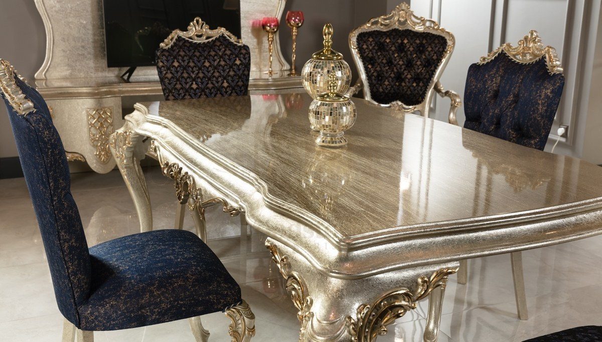 Royal Beyzade Hand Carved Teak Dining Table Set, Saharanpur, view 8