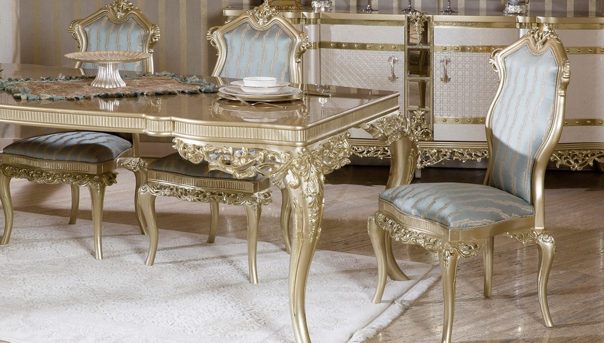Royal Houston Hand Carved Teak Dining Table Set, Saharanpur, view 4