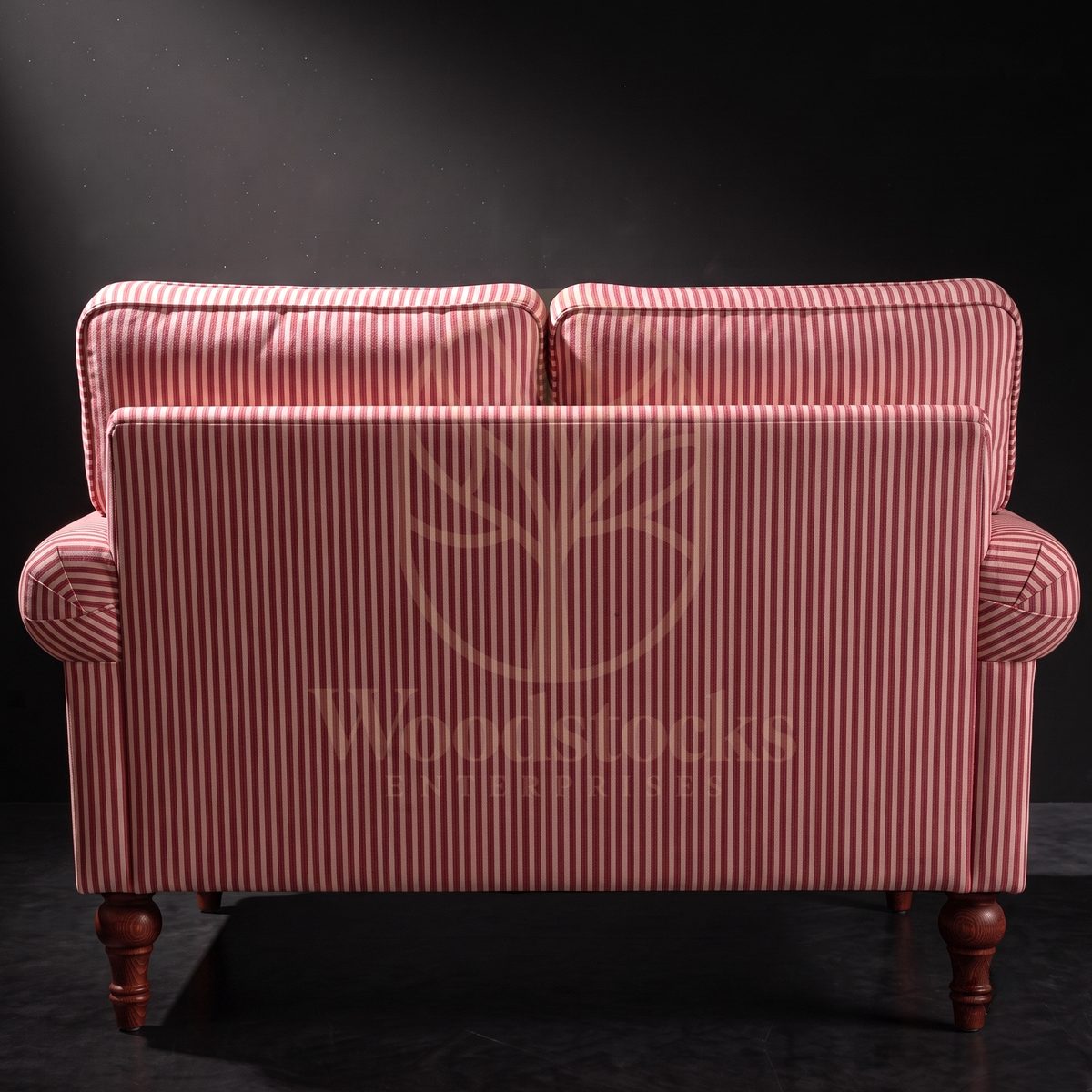 Luxury Teak Sussex Cottage Candy Stripe Loveseat, Saharanpur, view 3