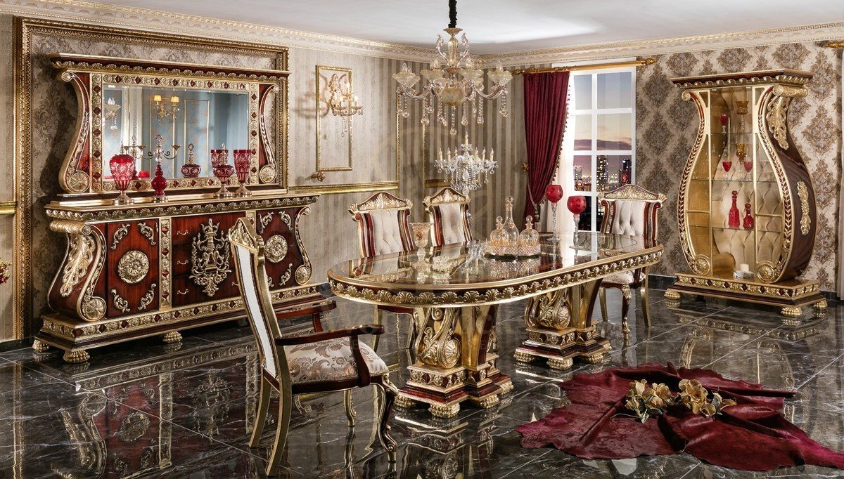 Royal Soci Hand Carved Teak Dining Table Set, Saharanpur, Dining Table