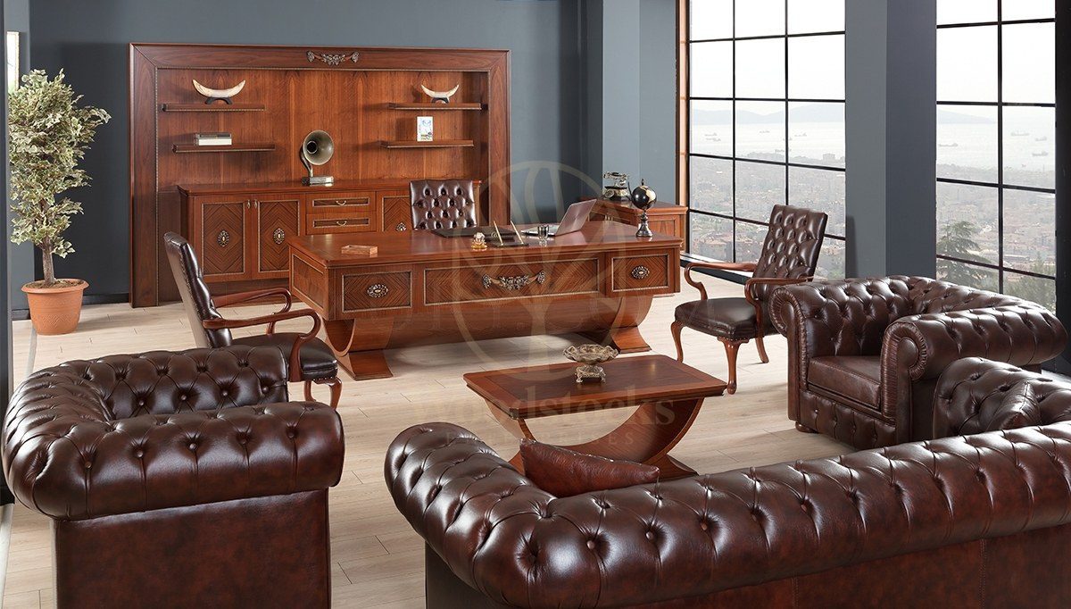 Royal Sarika Hand Carved Teak Office Table, Saharanpur, view 2