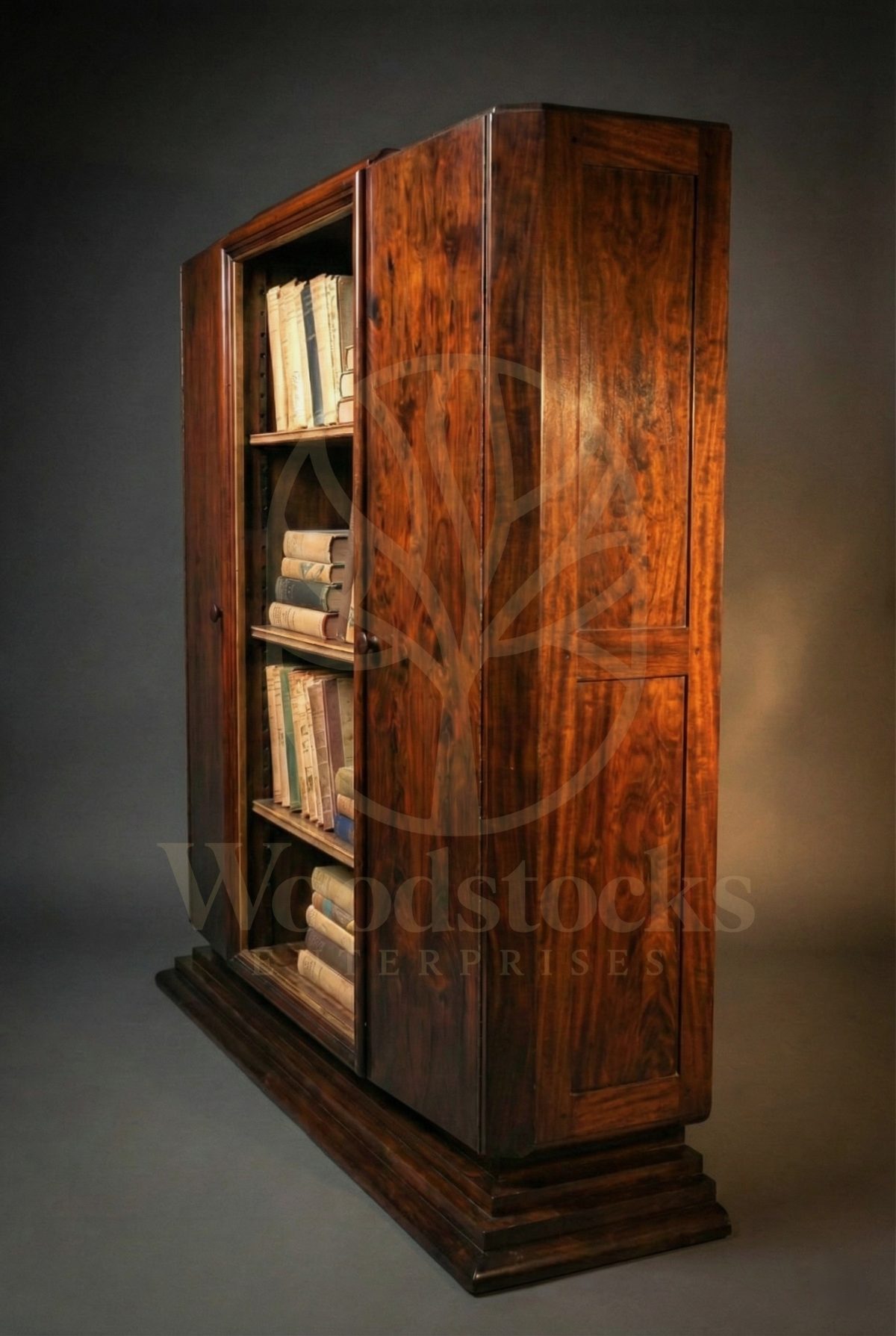 Luxury Teak Boulogne-Billancourt Art Deco Bookshelf, Saharanpur, view 5