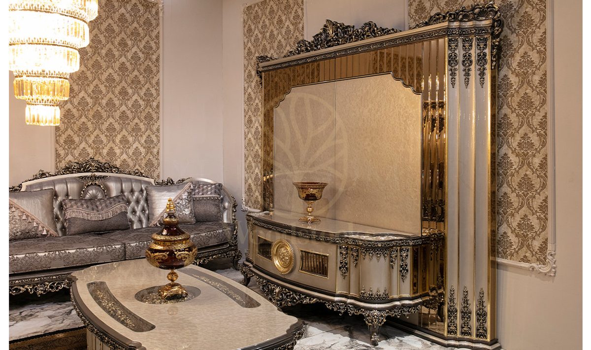 Royal Aregon Hand Carved Teak TV Cabinet, Saharanpur, TV Cabinet