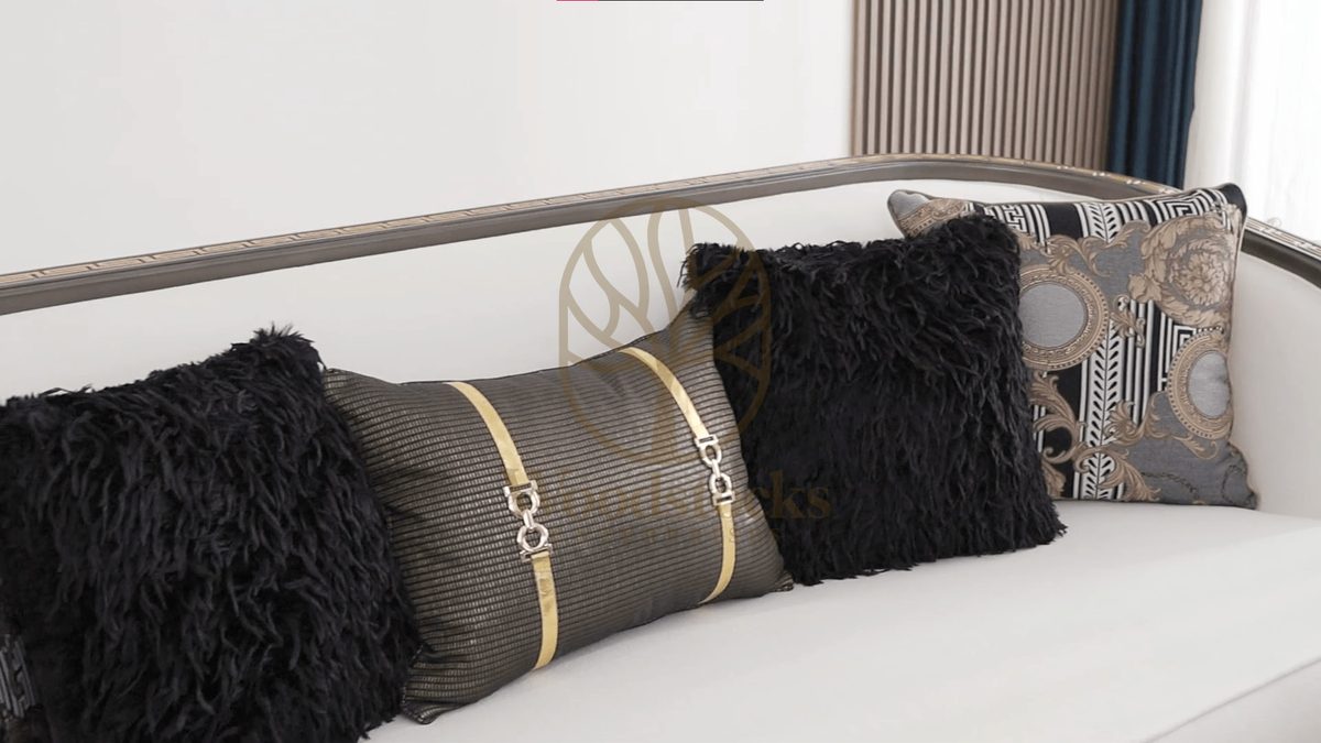 Teak Luxury White Sofa Set, alternate view