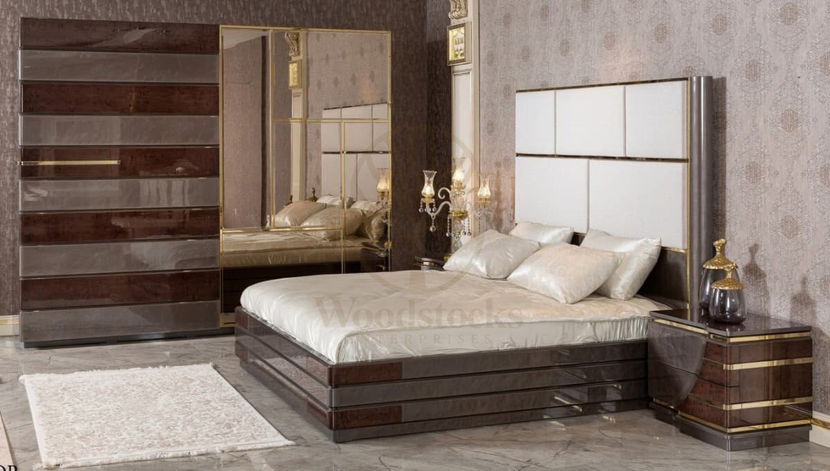 Luxury Aurenza Handcrafted Teak King Size Bed, Saharanpur, King Size Bed