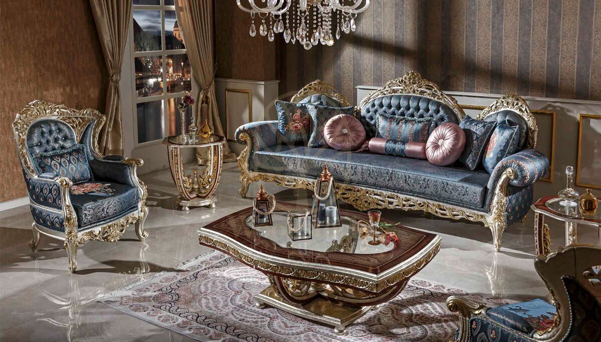 Royal Sultanahmet Hand Carved Teak Sofa Set, Saharanpur, Sofa Set