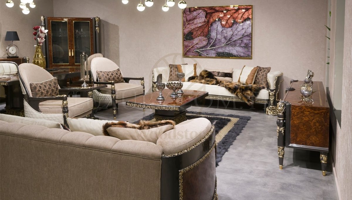 Royal Afra Hand Carved Teak Sofa Set, Saharanpur, view 2