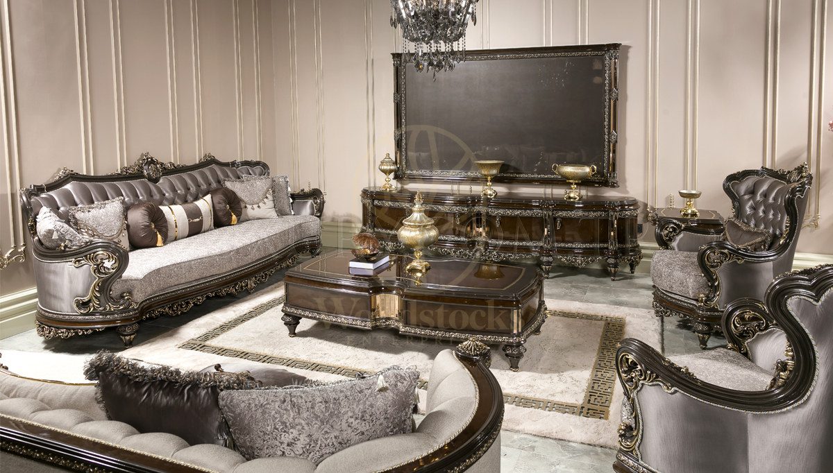 Royal Siena Hand Carved Teak Sofa Set, Saharanpur, Sofa Set