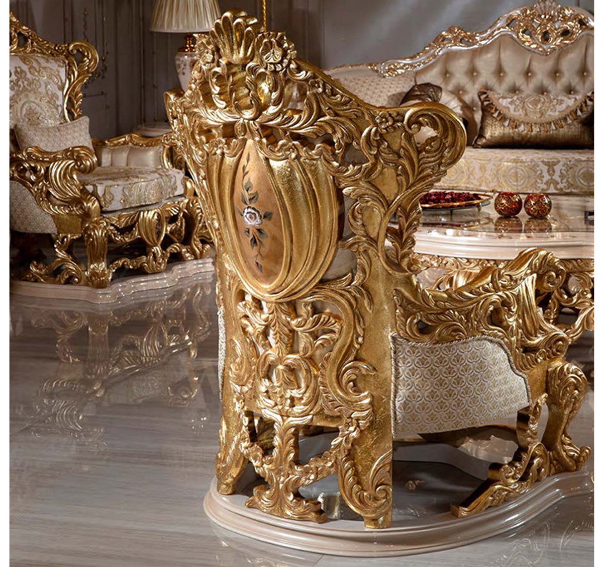 Royal Atlantik Hand Carved Teak Sofa Set, Saharanpur, view 2
