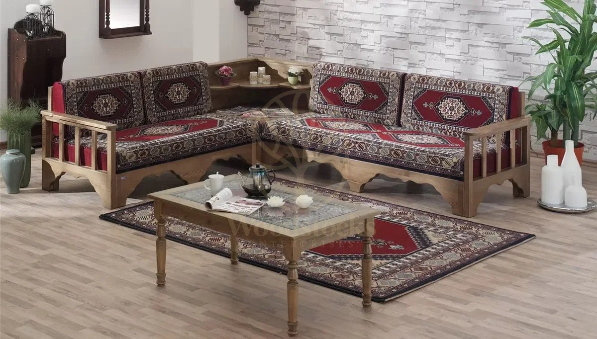 Royal Saray Hand Carved Teak Sofa Set, Saharanpur, Sofa Set