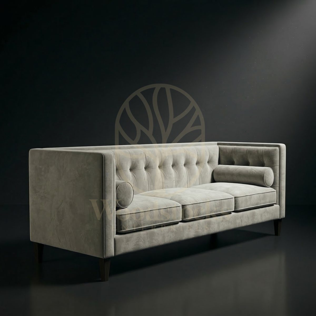 Luxury Teak Montparnasse Modernist Salon Sofa, Saharanpur, view 2