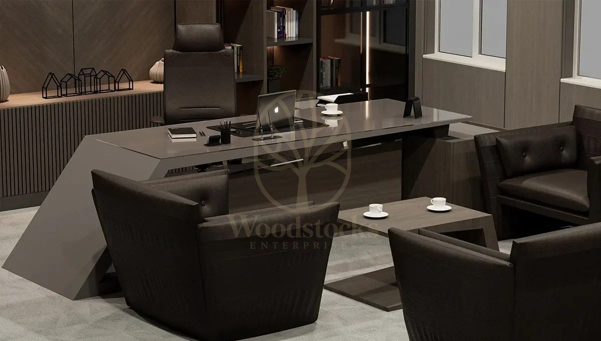 Luxury Collet Handcrafted Teak Office Table II, Saharanpur, view 3