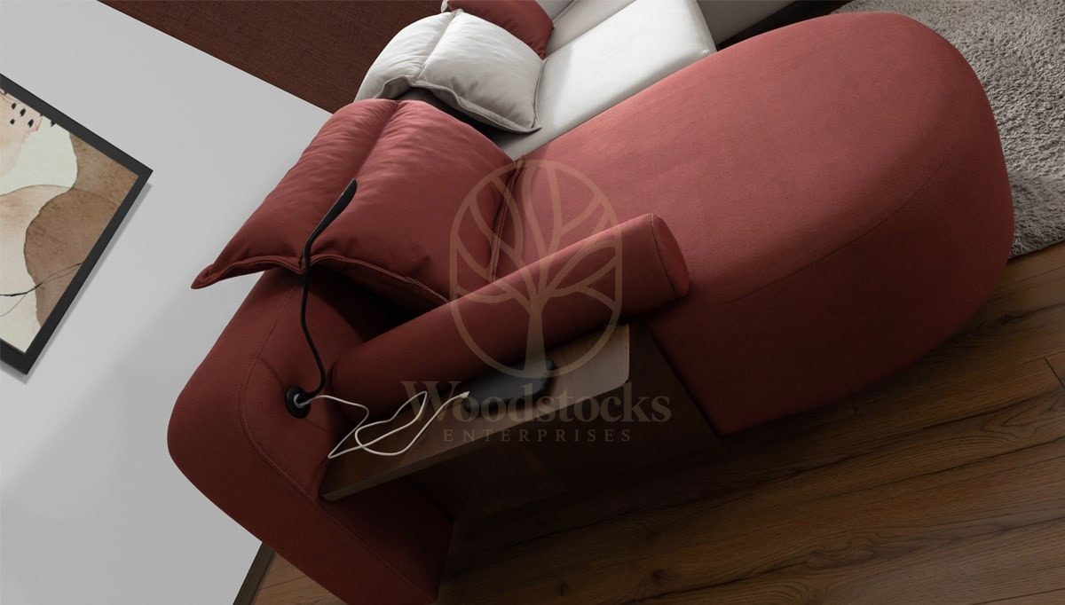 Luxury Fidelya Handcrafted Teak L-Shape Sofa, Saharanpur, view 4
