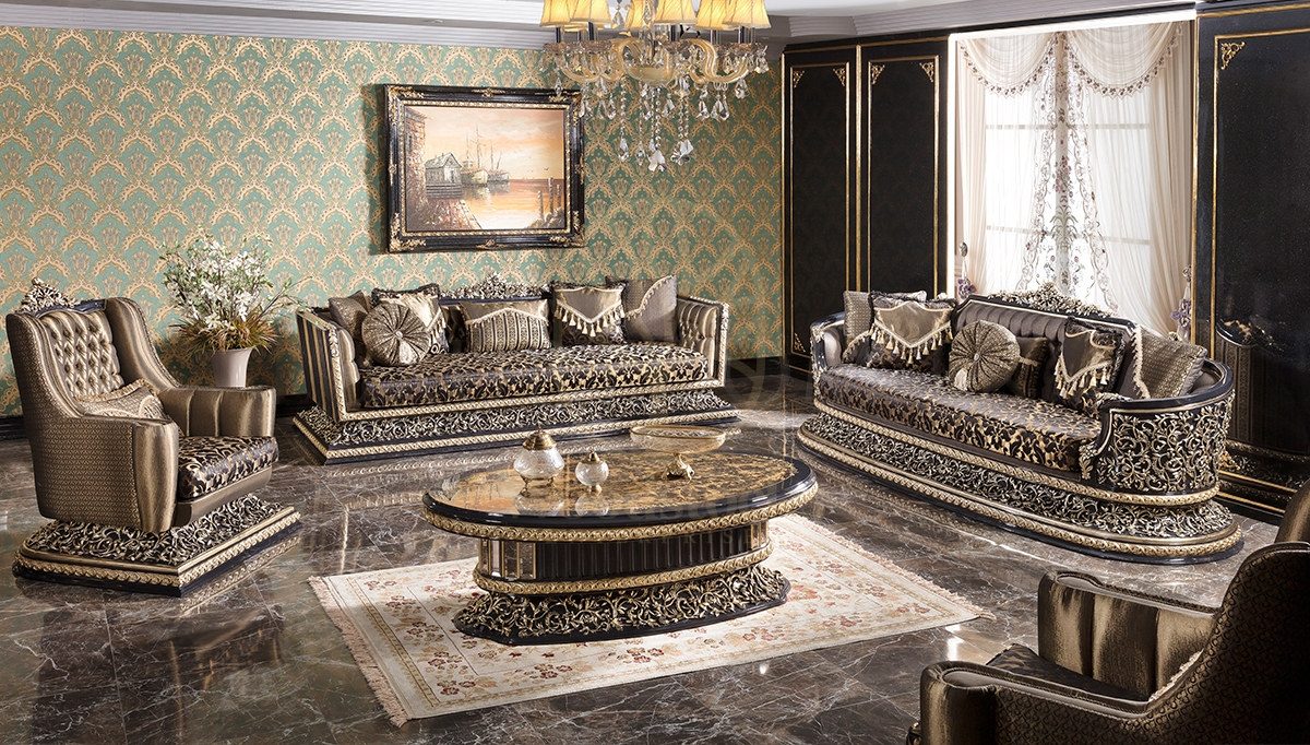 Royal Hercai Hand Carved Teak Sofa Set, Saharanpur, view 6