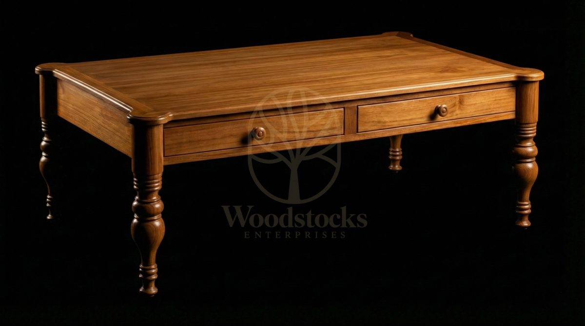 Hand Carved Teak Mayfair Drawing Room Coffee Table, Saharanpur, view 2