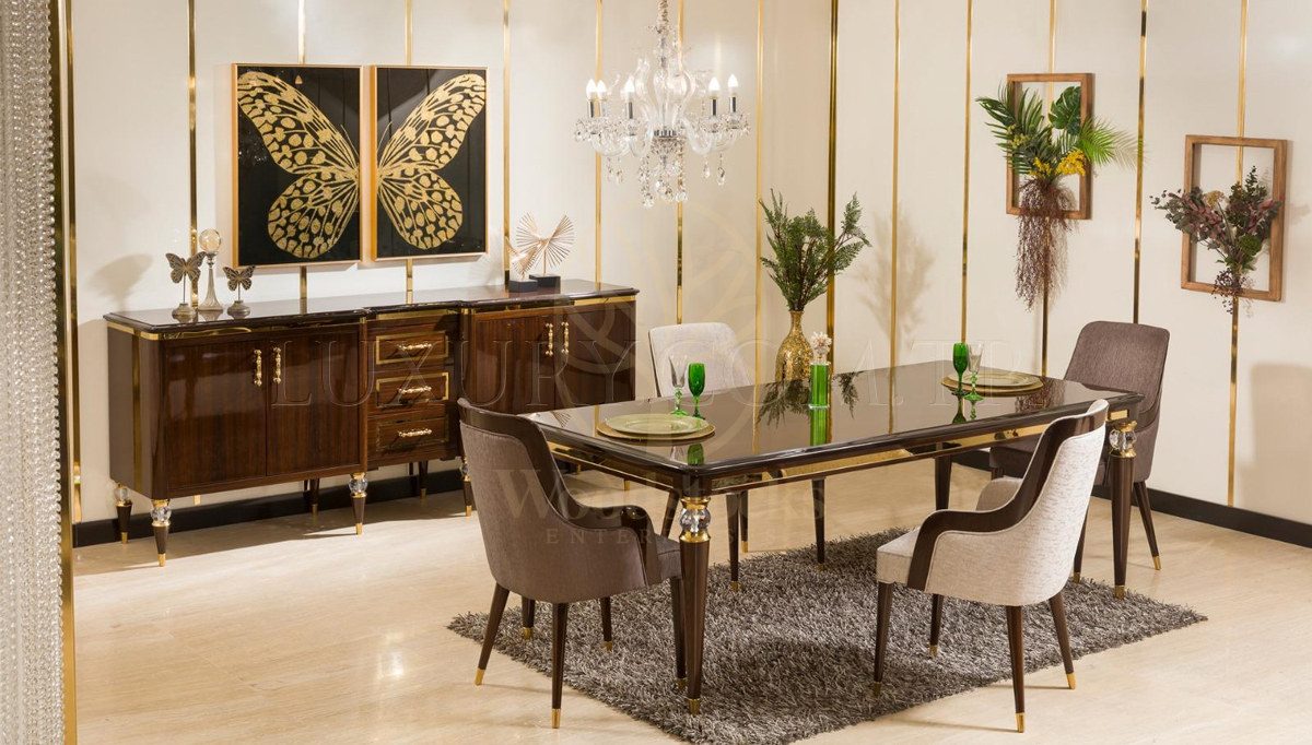 Royal Payidar Hand Carved Teak Dining Table Set, Saharanpur, view 4