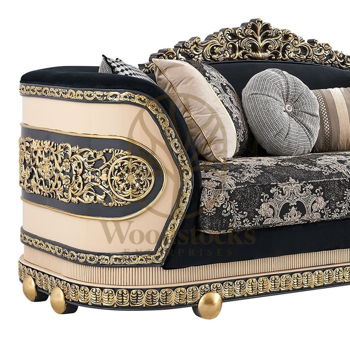 Teakwood Maharaja Arabic 3-Piece Sofa Set, view 3