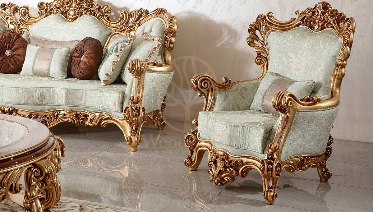 Royal Sultan Hand Carved Teak Sofa Set II, Saharanpur, view 5