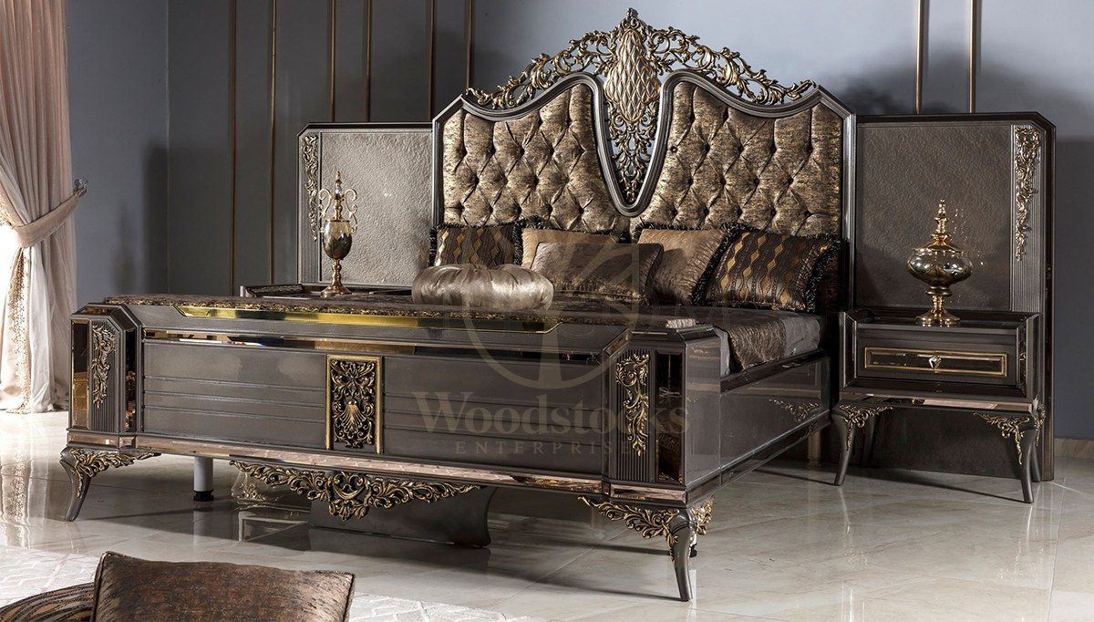 Royal Rabesa Hand Carved Teak King Size Bed, Saharanpur, view 2