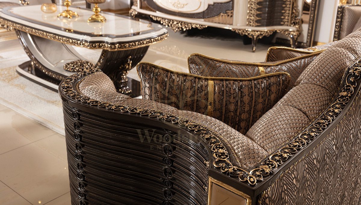 Royal Poltava Hand Carved Teak Sofa Set, Saharanpur, view 4