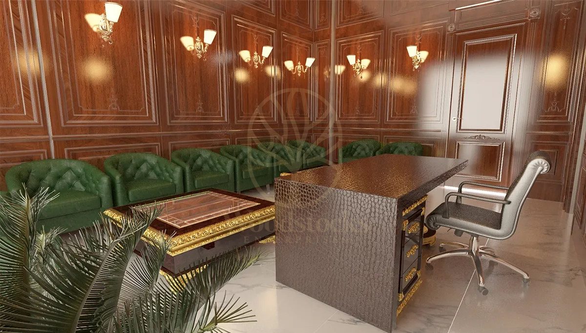 Royal Troy Hand Carved Teak Office Table, Saharanpur, view 5