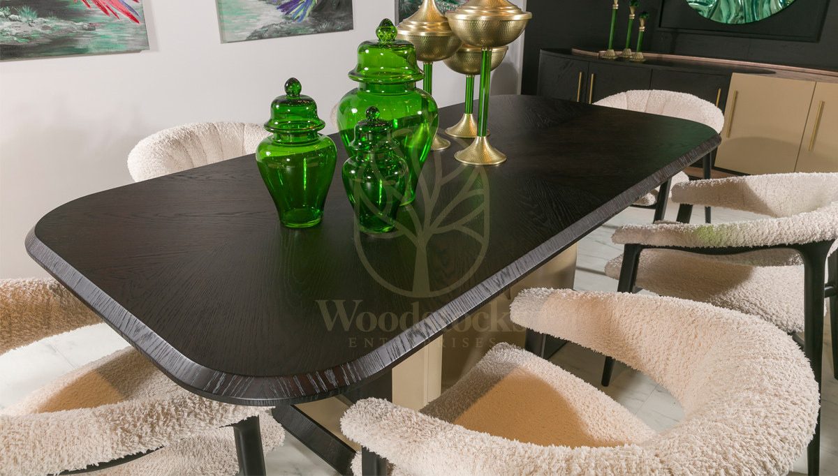 Luxury Armani Handcrafted Teak Dining Table Set, Saharanpur, view 2
