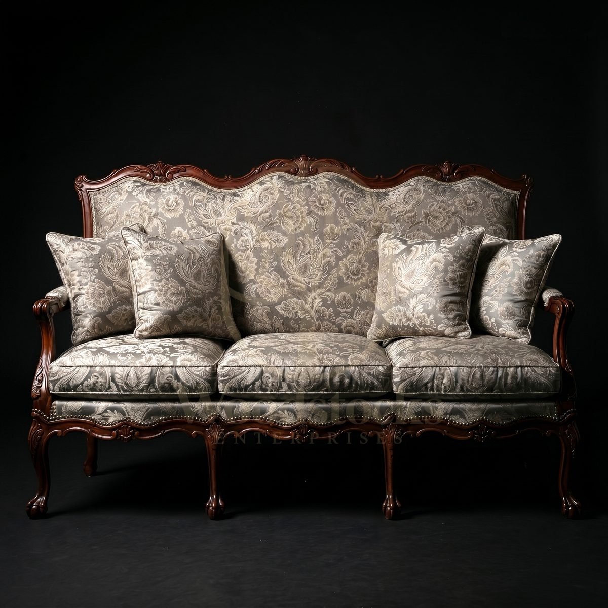 Royal Teak Salon de Flore Louis XV Canapé, Saharanpur, Sofa Set