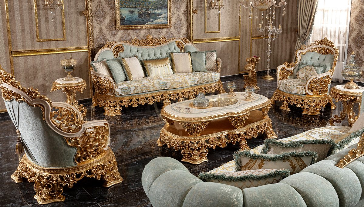 Royal Kralice Hand Carved Teak Sofa Set, Saharanpur, Sofa Set
