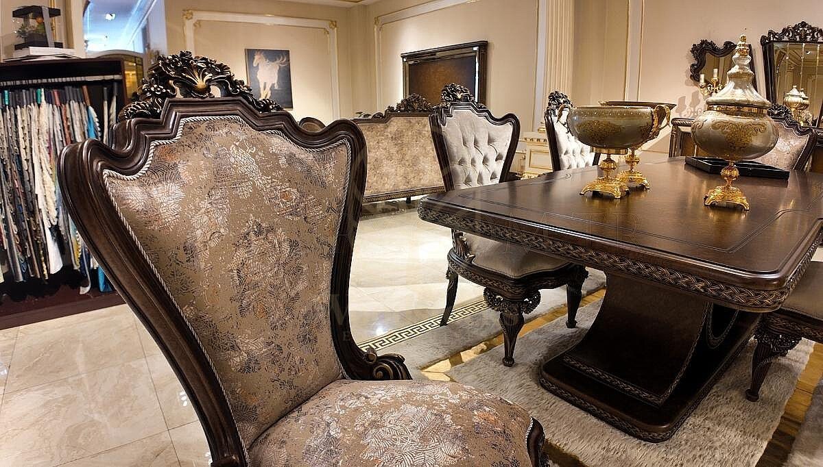 Royal Luxera Hand Carved Teak Dining Table Set, Saharanpur, view 3