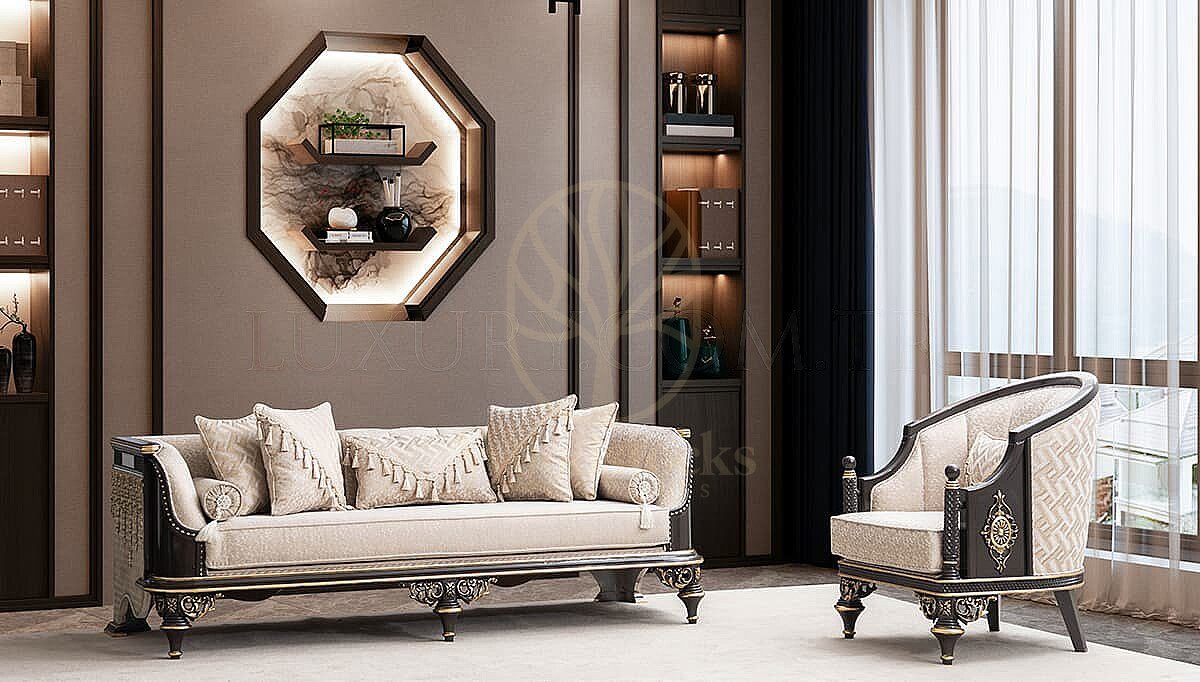 Luxury Bravena Handcrafted Teak Sofa Set, Saharanpur, view 2