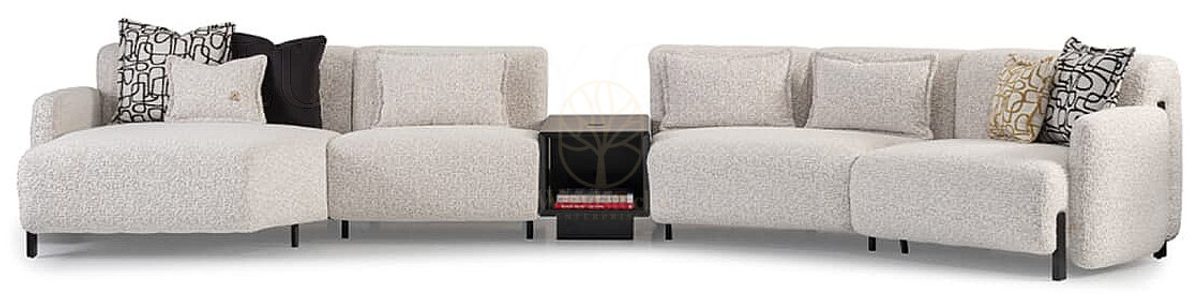 Luxury Cortina Handcrafted Teak L-Shape Sofa III, Saharanpur, view 3