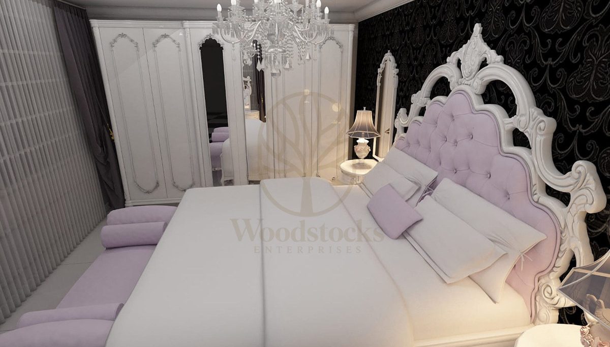 Royal Mons Hand Carved Teak King Size Bed, Saharanpur, view 3