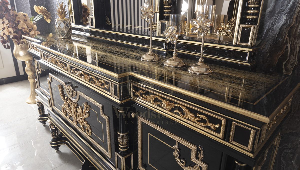 Royal Balamir Hand Carved Teak Dining Table Set, Saharanpur, view 4