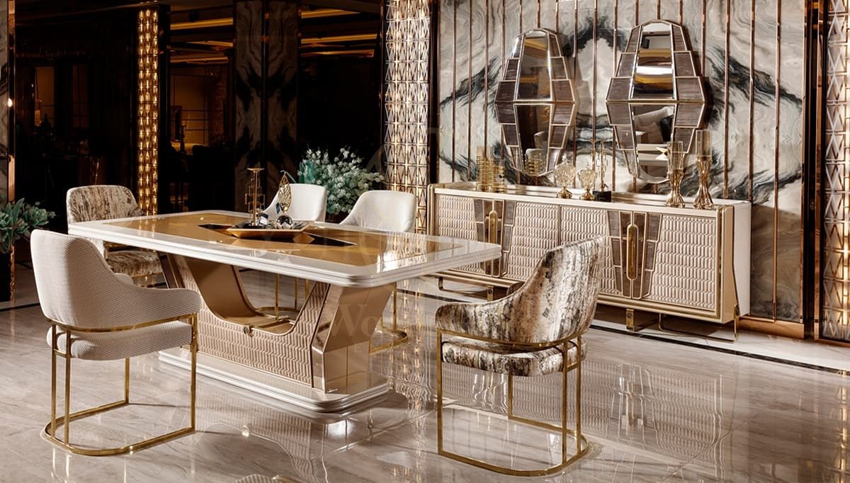 Luxury Loftusa Handcrafted Teak Dining Table Set, Saharanpur, Dining Table