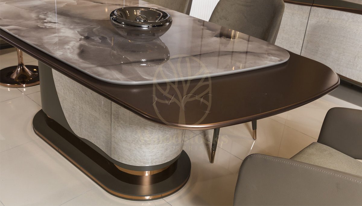 Luxury Sedef Handcrafted Teak Dining Table Set, Saharanpur, view 3