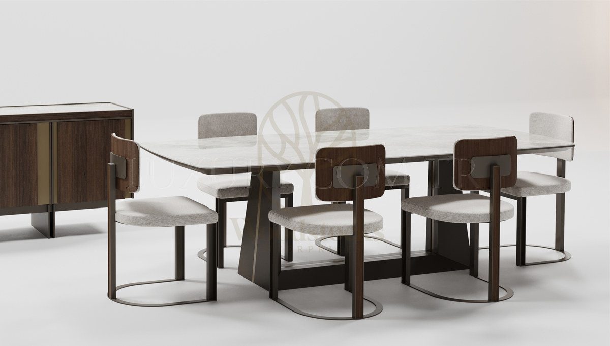 Luxury Natura Handcrafted Teak Dining Table Set, Saharanpur, view 6