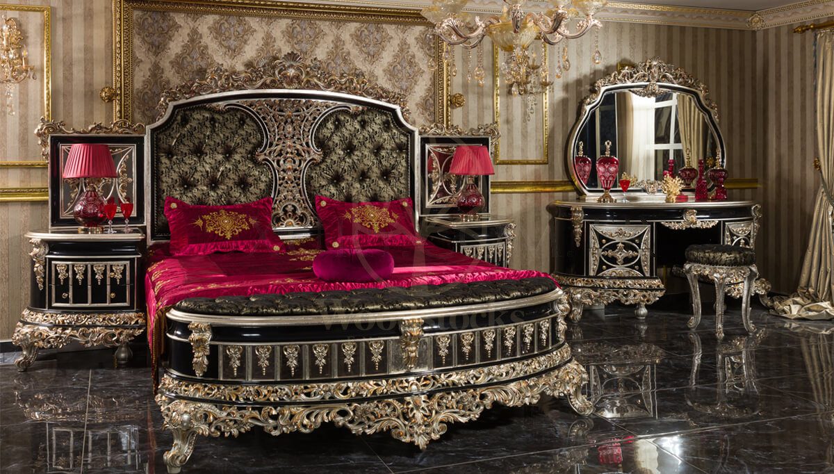 Royal Altay Black Hand Carved Teak King Size Bed, Saharanpur, view 9