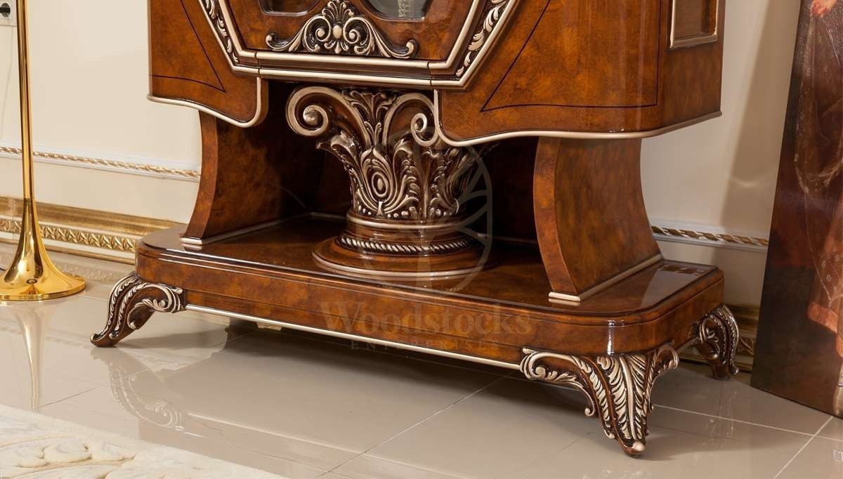 Royal Safir Hand Carved Teak TV Cabinet, Saharanpur, view 2
