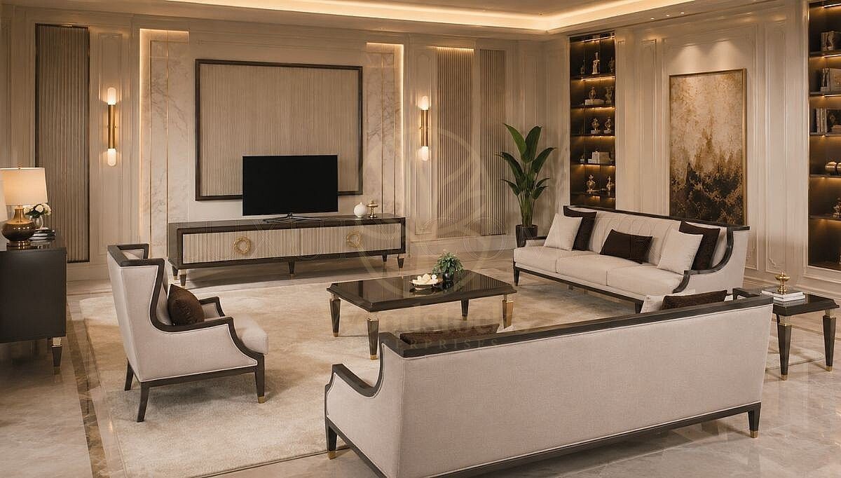 Luxury Soren Handcrafted Teak Sofa Set, Saharanpur, Sofa Set