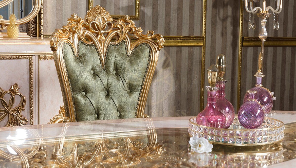 Royal Ayasofya Hand Carved Teak Dining Table Set, Saharanpur, view 5