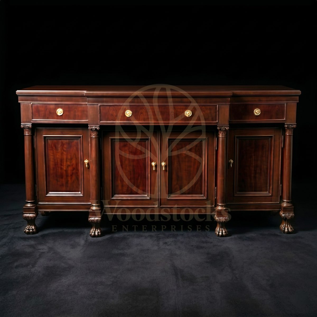 Royal Teak Rue de Rivoli Empire Buffet Cabinet, Saharanpur, Sideboard