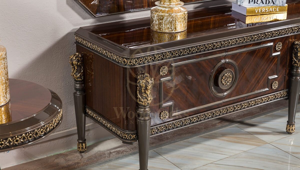 Royal Valdera Hand Carved Teak TV Cabinet, Saharanpur, view 3